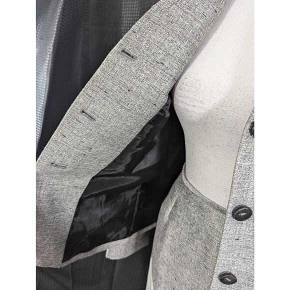 NWOT! SUIT STUDIO, NEW YORK! SILVER/GRAY W/BLACK PENCIL SKIRT SUIT SET! SZ 8 - Picture 6 of 13